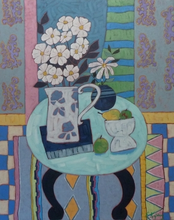 Jug with White Flowers